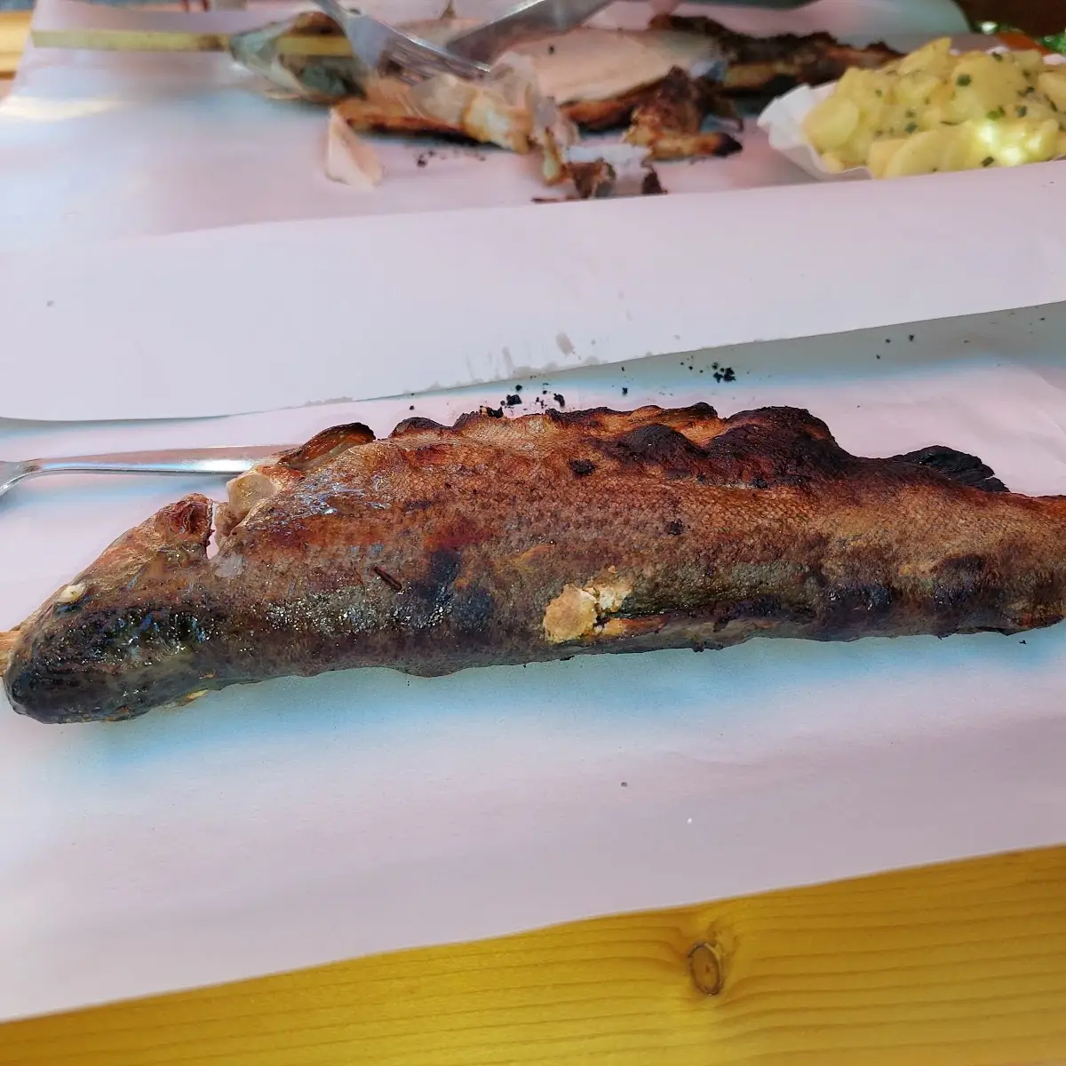 Gegrilde Forel Met Frietjes