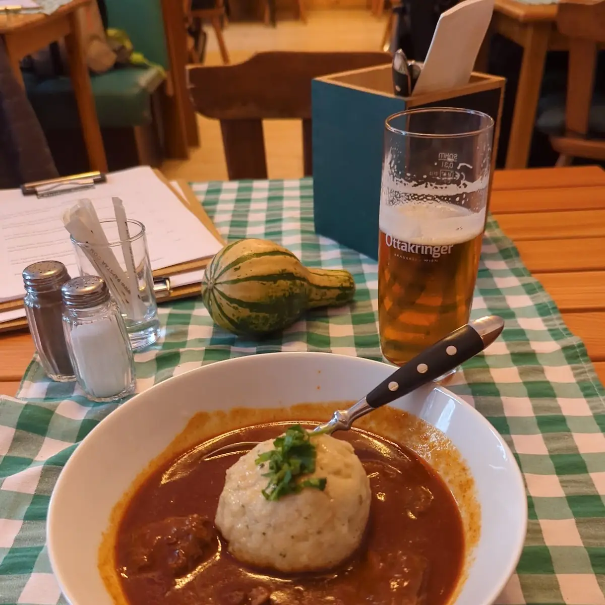 Beef Goulash with Bread Dumplings