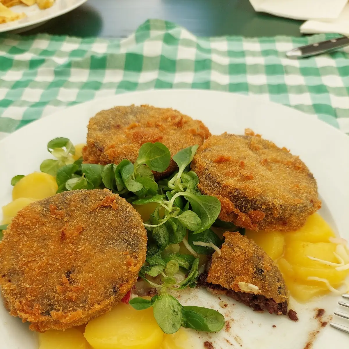 Geröstete Blunzn Mit Kartoffeln