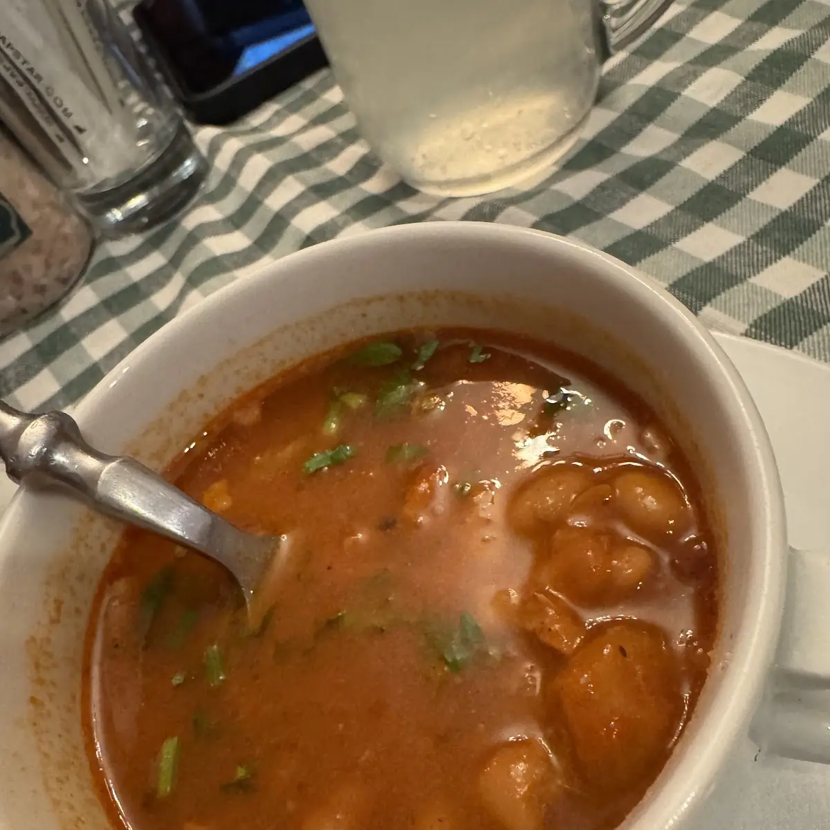 Serbian Bean Soup with Bread Roll