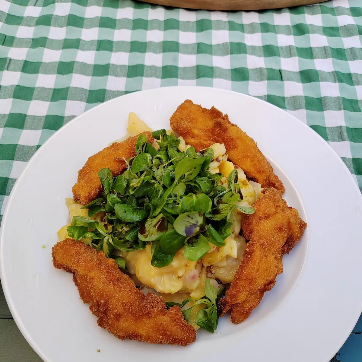 Styrian Deep-Fried Chicken Salad with Pumpkin-Seed Oil
