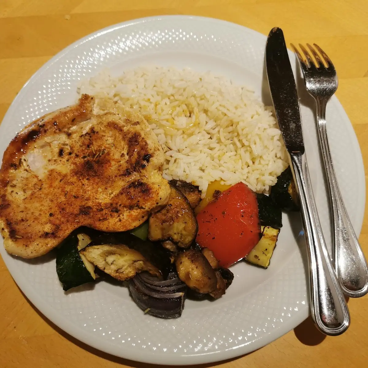 Chicken Stew with Vegetables and Rice