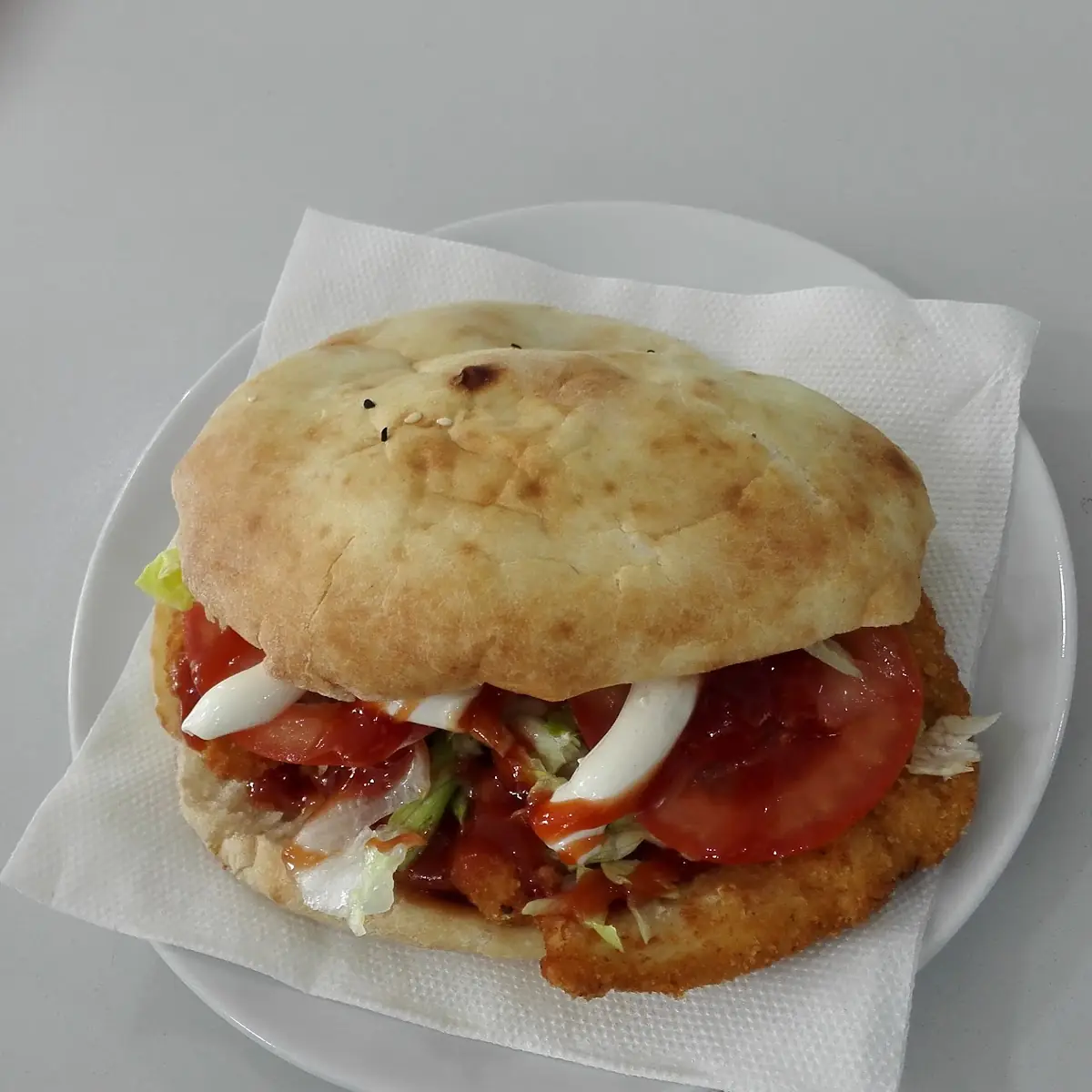 Kebap-sandwich Huhn
