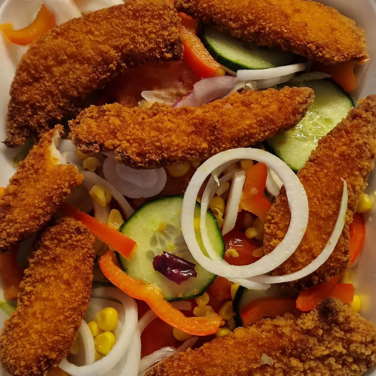 Salat Mit Putenstreifen