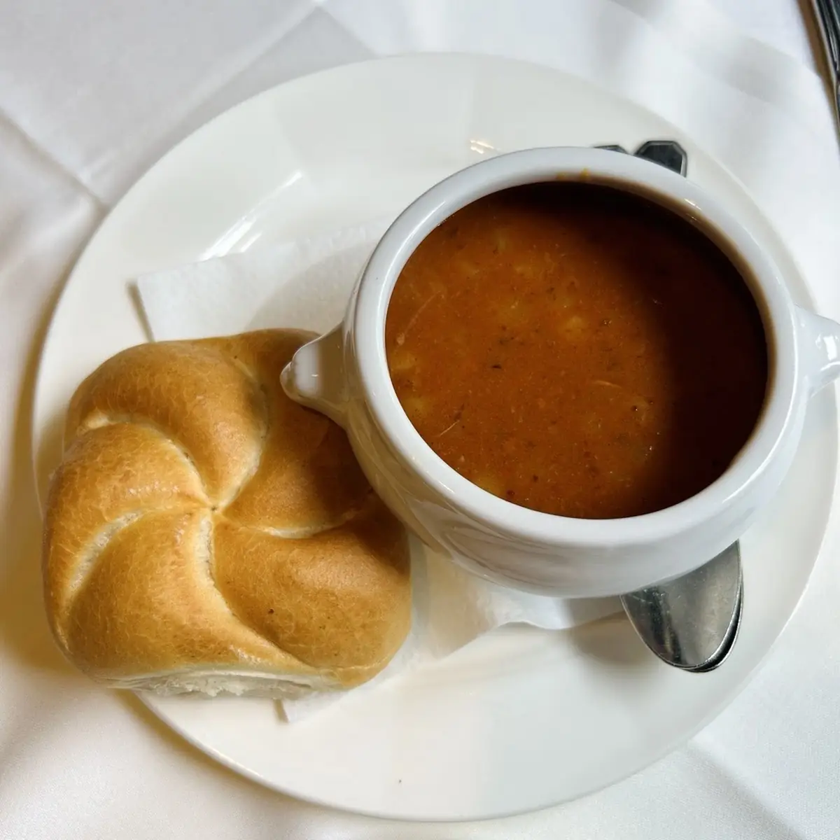 Goulash Soup with Bread Roll