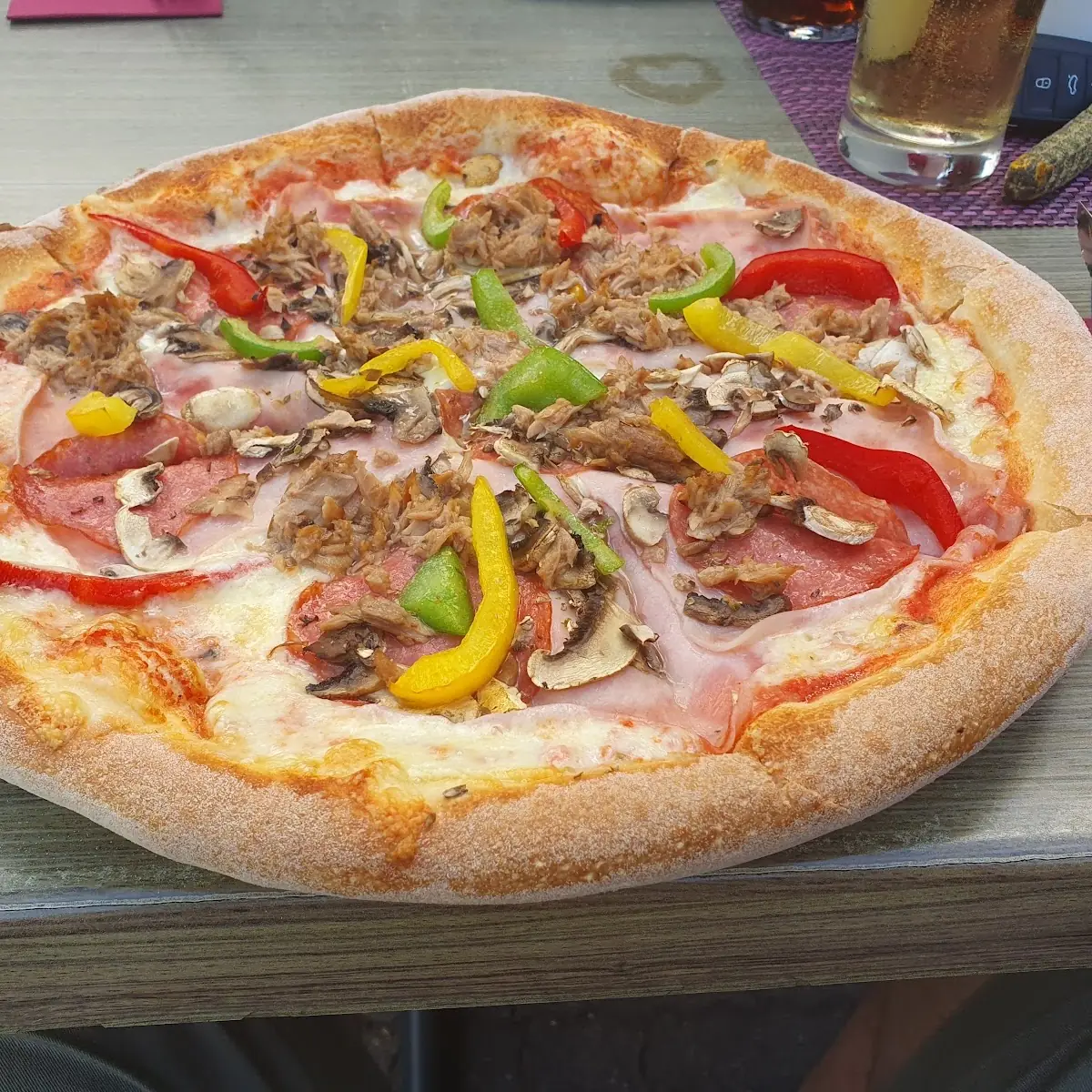 Salami Schinken Champignons Paprika