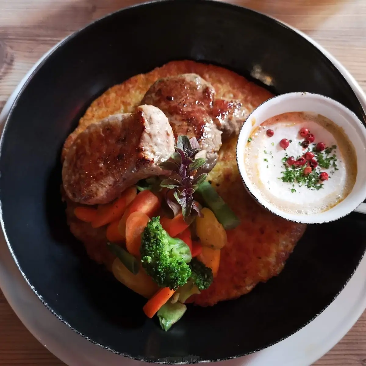 Rösti Mit Schweinemedaillons