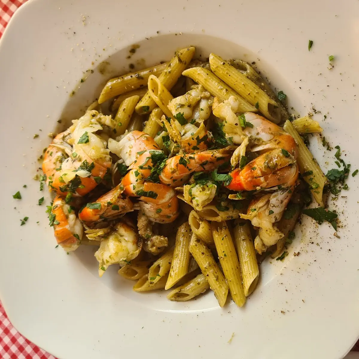Garnelen In Pesto