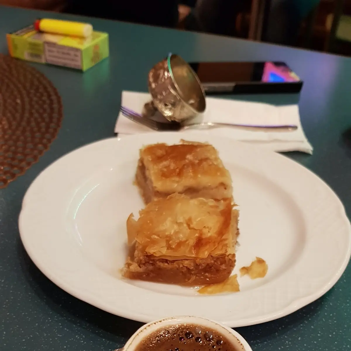 Baklava Mit Türkischem Kaffee