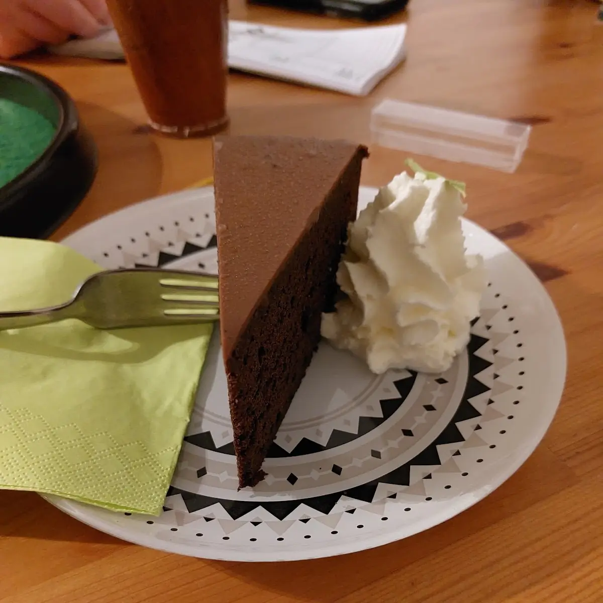 Chocolate Cake and Whipped Cream