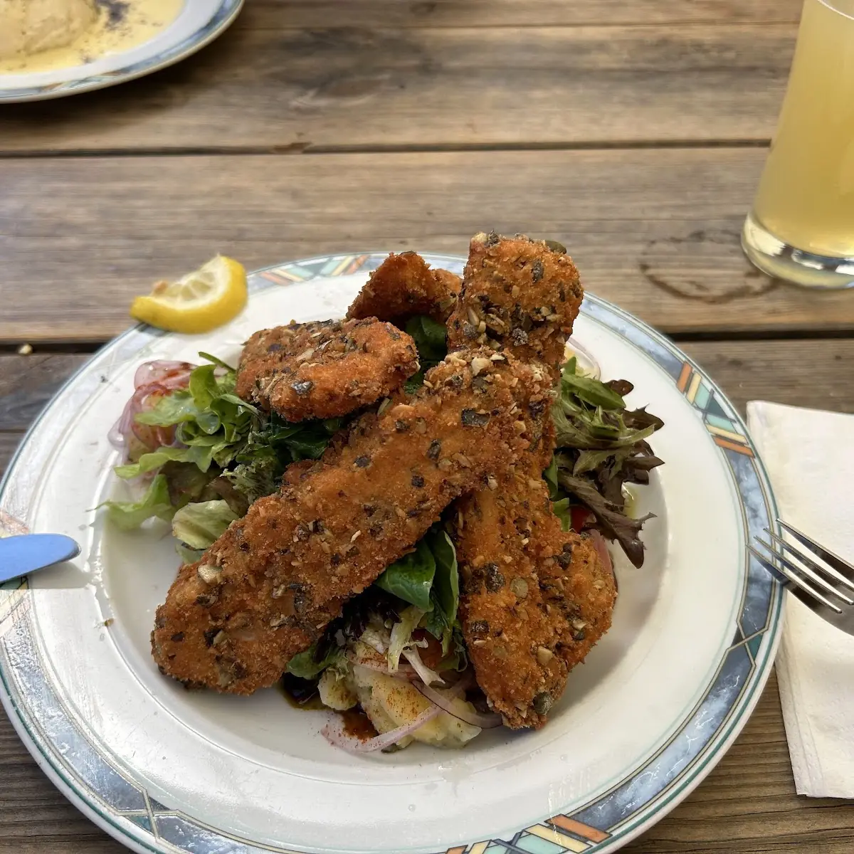 Salat Mit Hänchen Nuggets