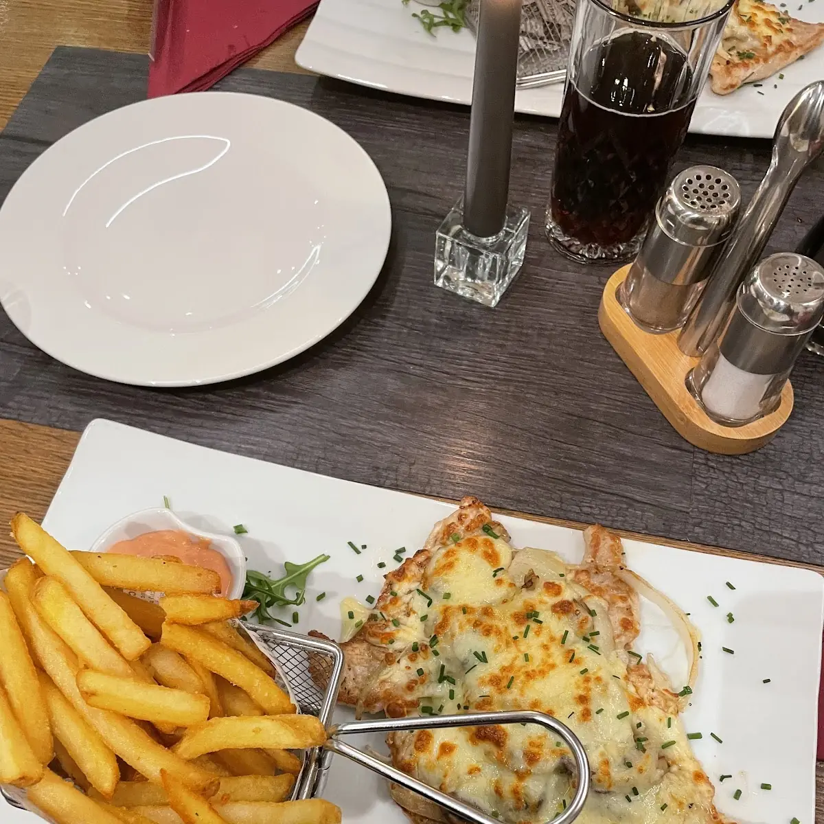 Gegrilltes Hähnchenschnitzel Überbacken