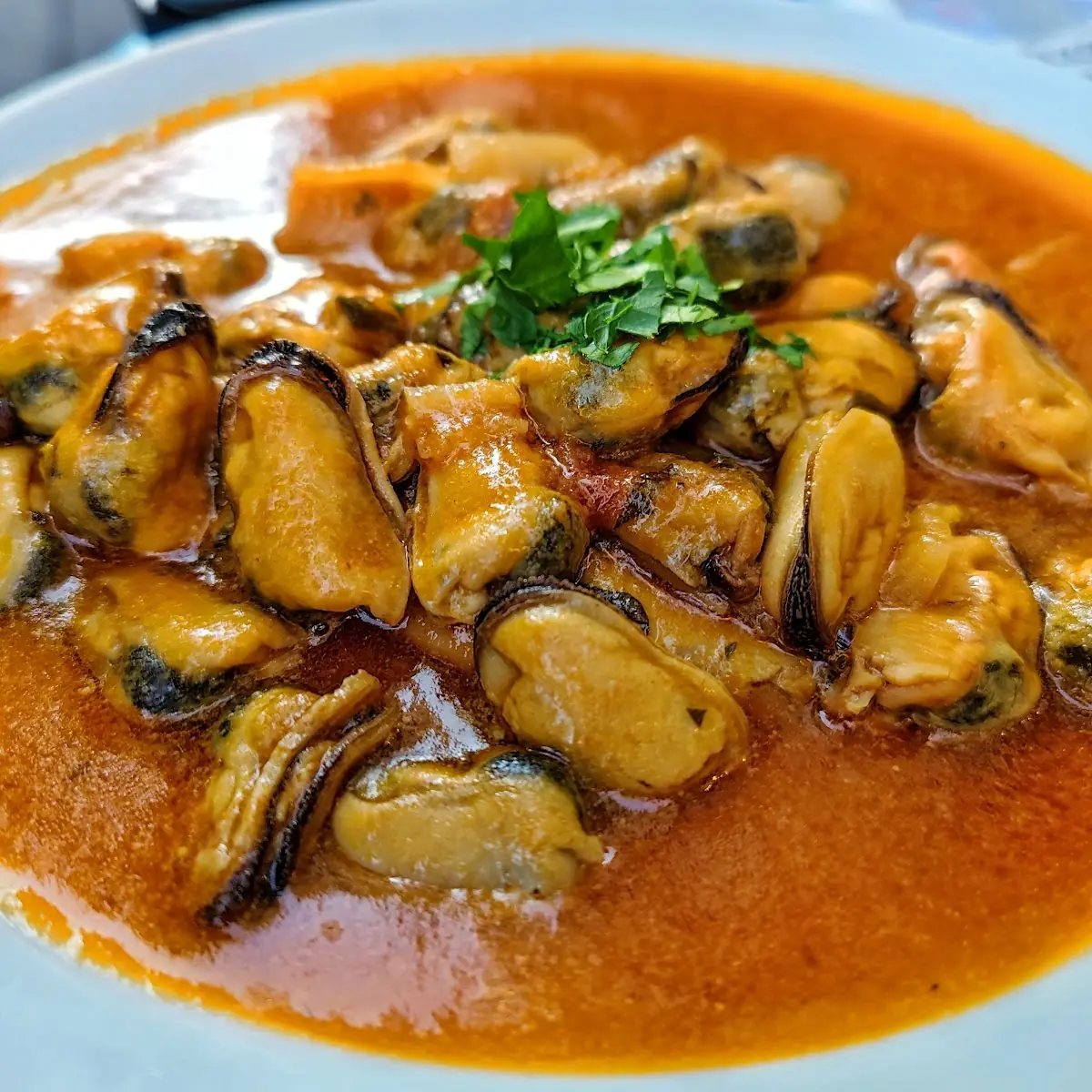 Saganaki Muscheln