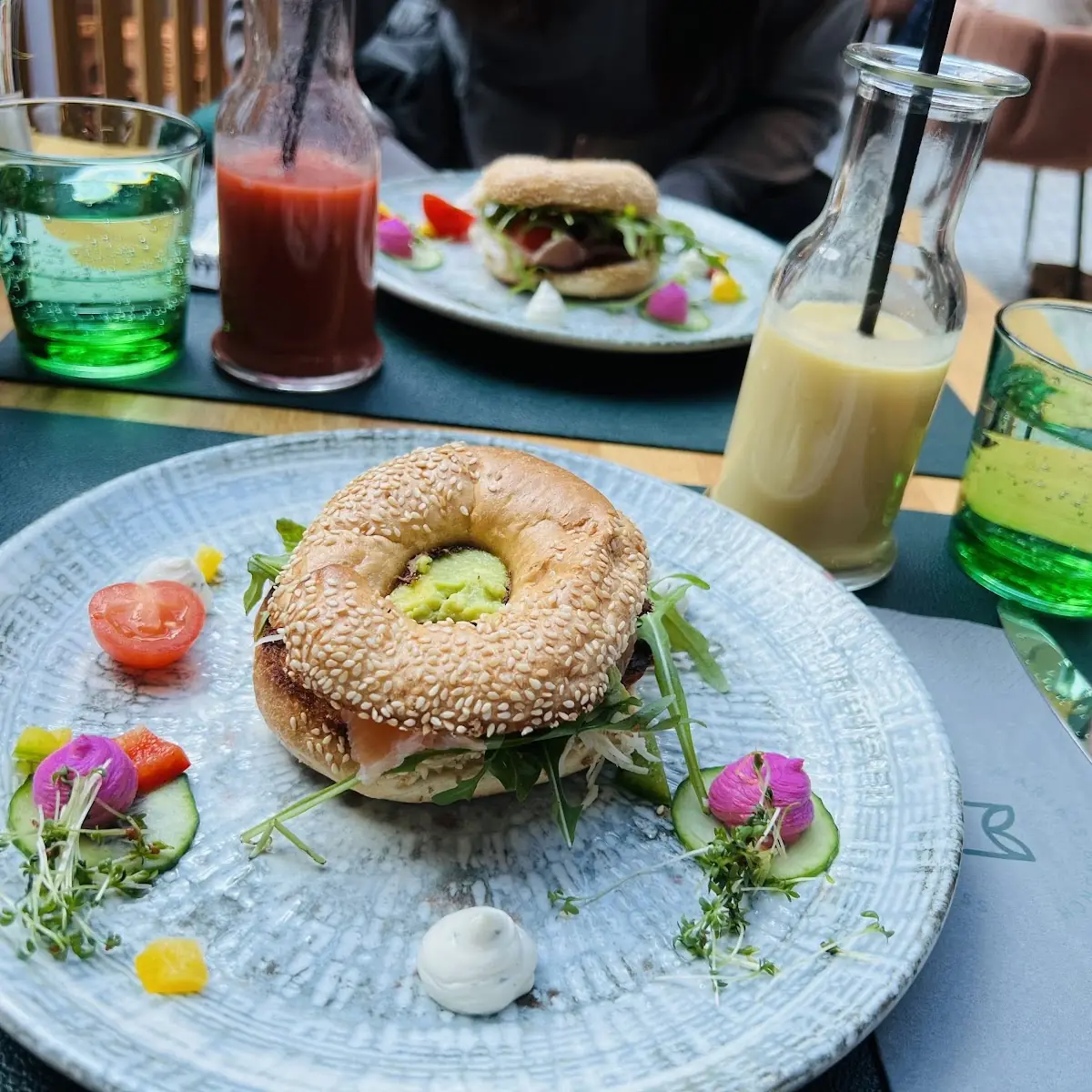 Frischkäse Bagel Mit Lachs
