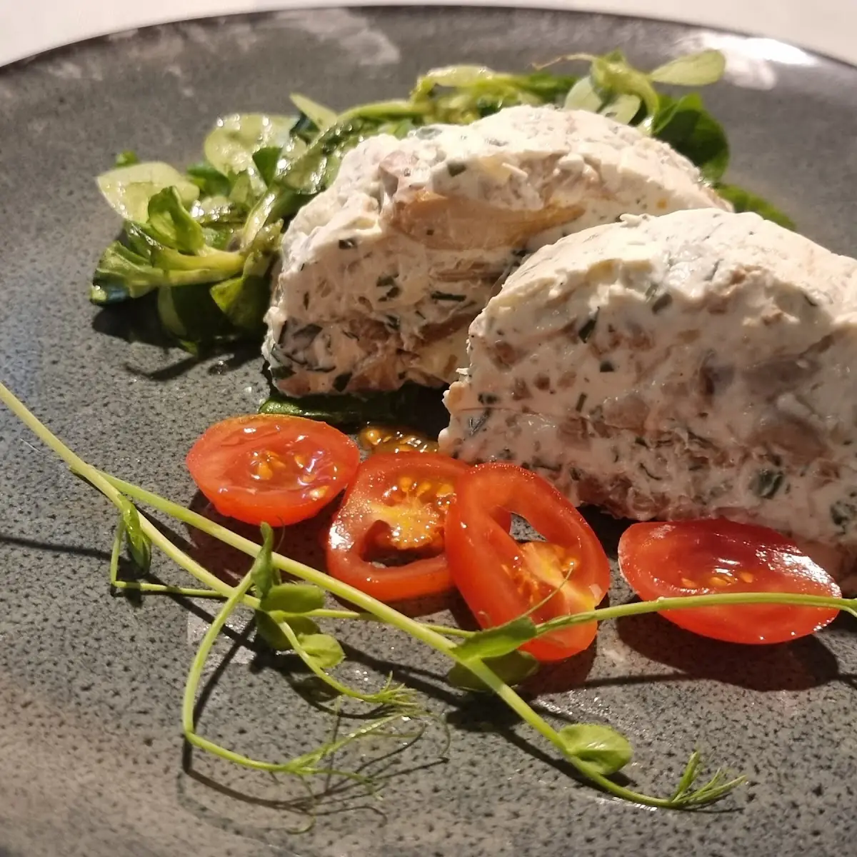 Ziegenkäse-eierschwammerl Terrine