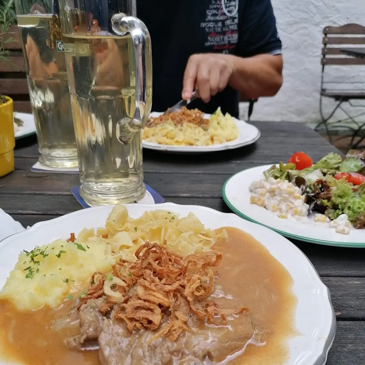 Zwiebelrostbraten Mit Kartoffelstampf