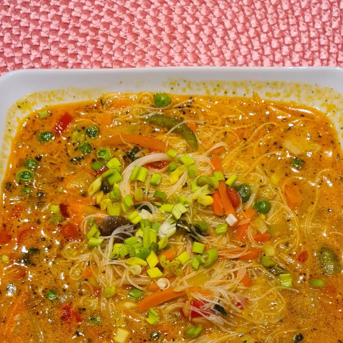 Glasnudel Gemüse Suppe