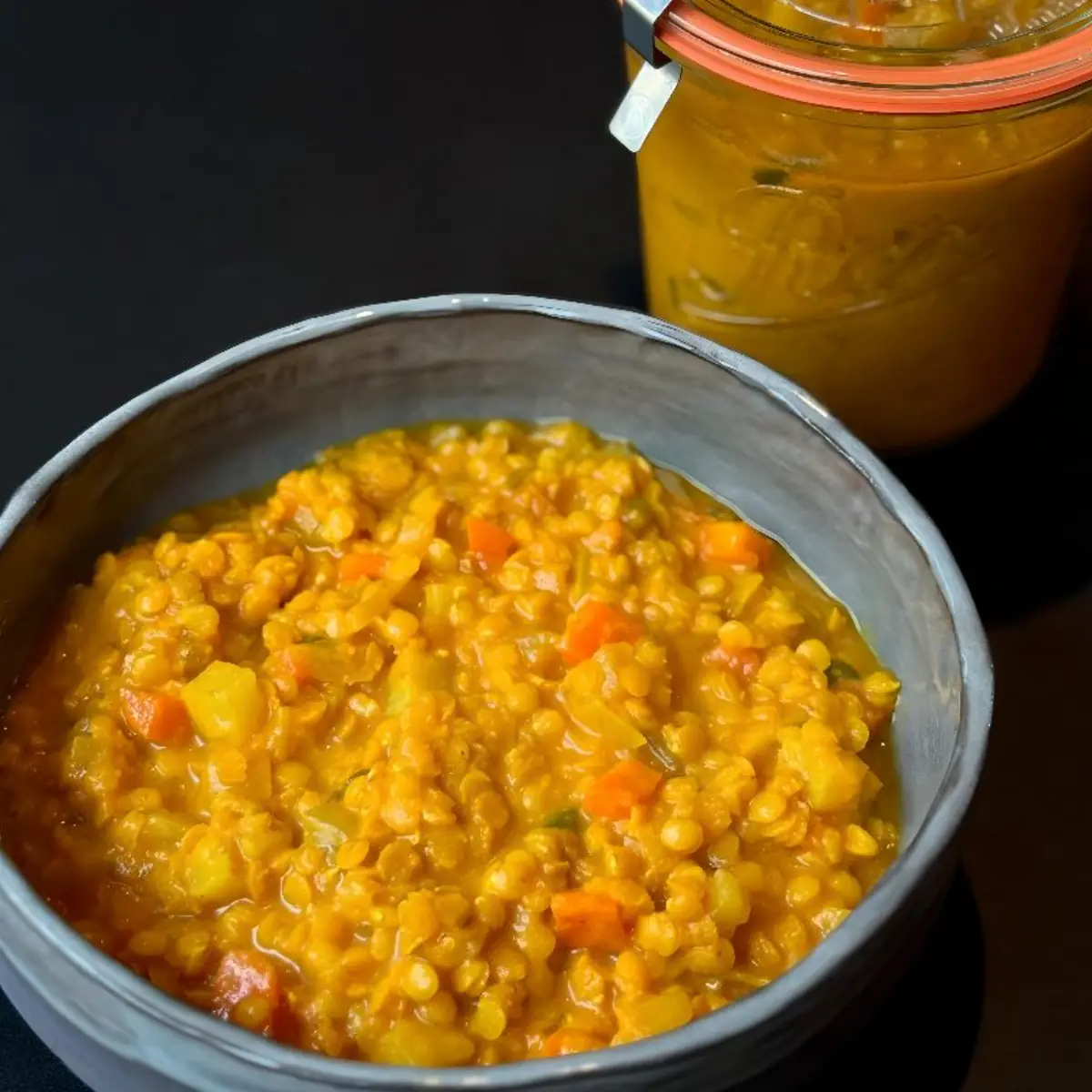 Lentil Dhal Soup Linsen Dhal Suppe