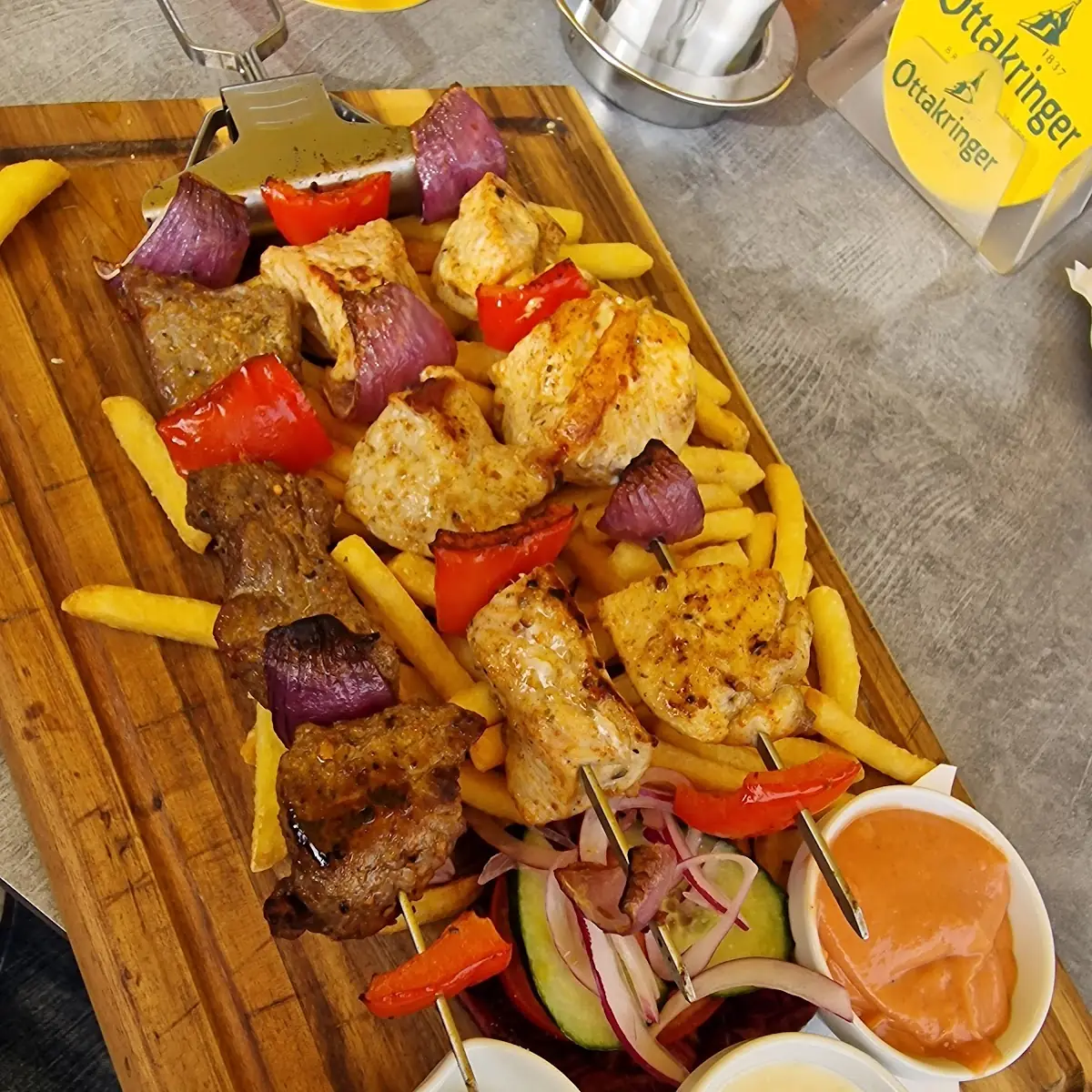Spieß Mit 3 Sorten Fleisch