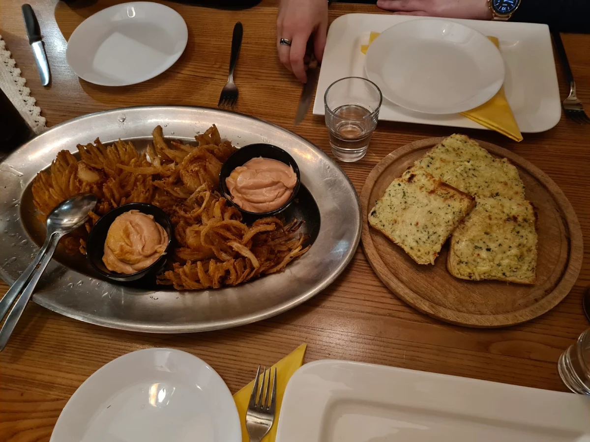 Zwiebelblume Knoblauchbrot