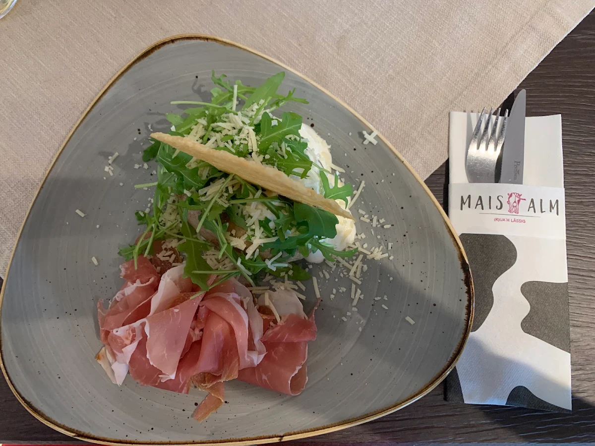 Ofenkartoffel Mit Prosciutto Rucola Und Parmesan