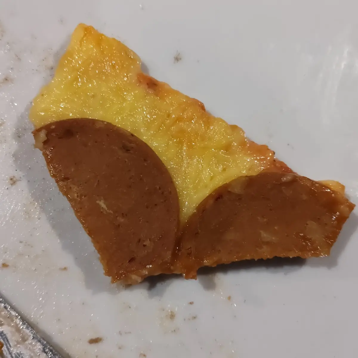 No Meat Salami Pizza