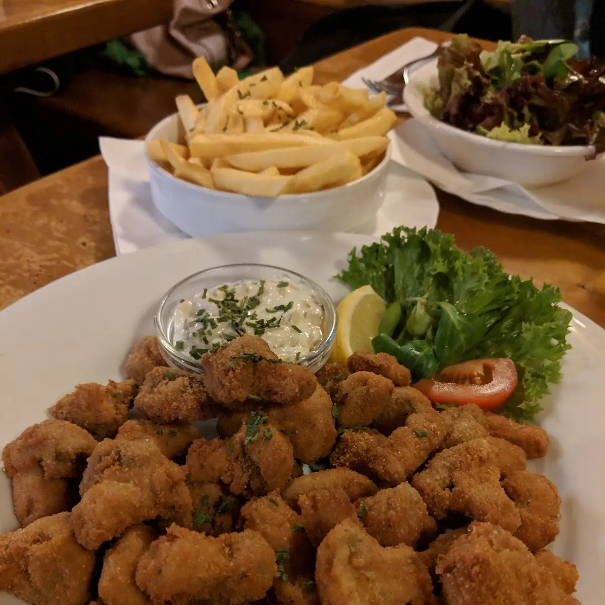 Gebackene Champignons
