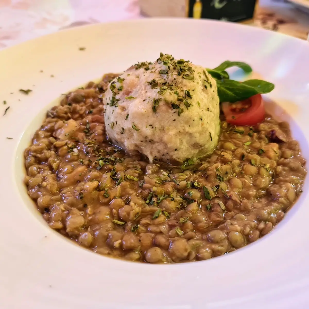 Linsen Mit Semmelknödel