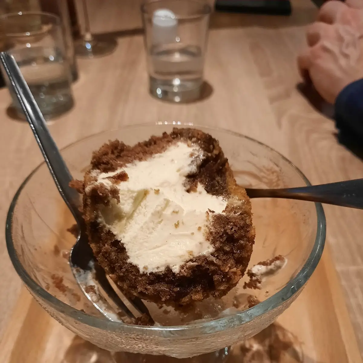 Flambiertes Eis