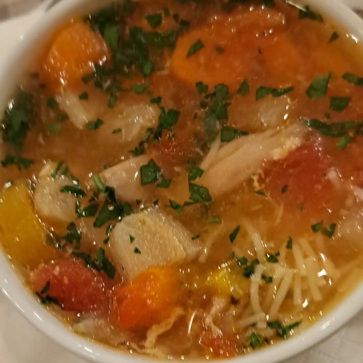 Truthahnsuppe Od Hühnersuppe