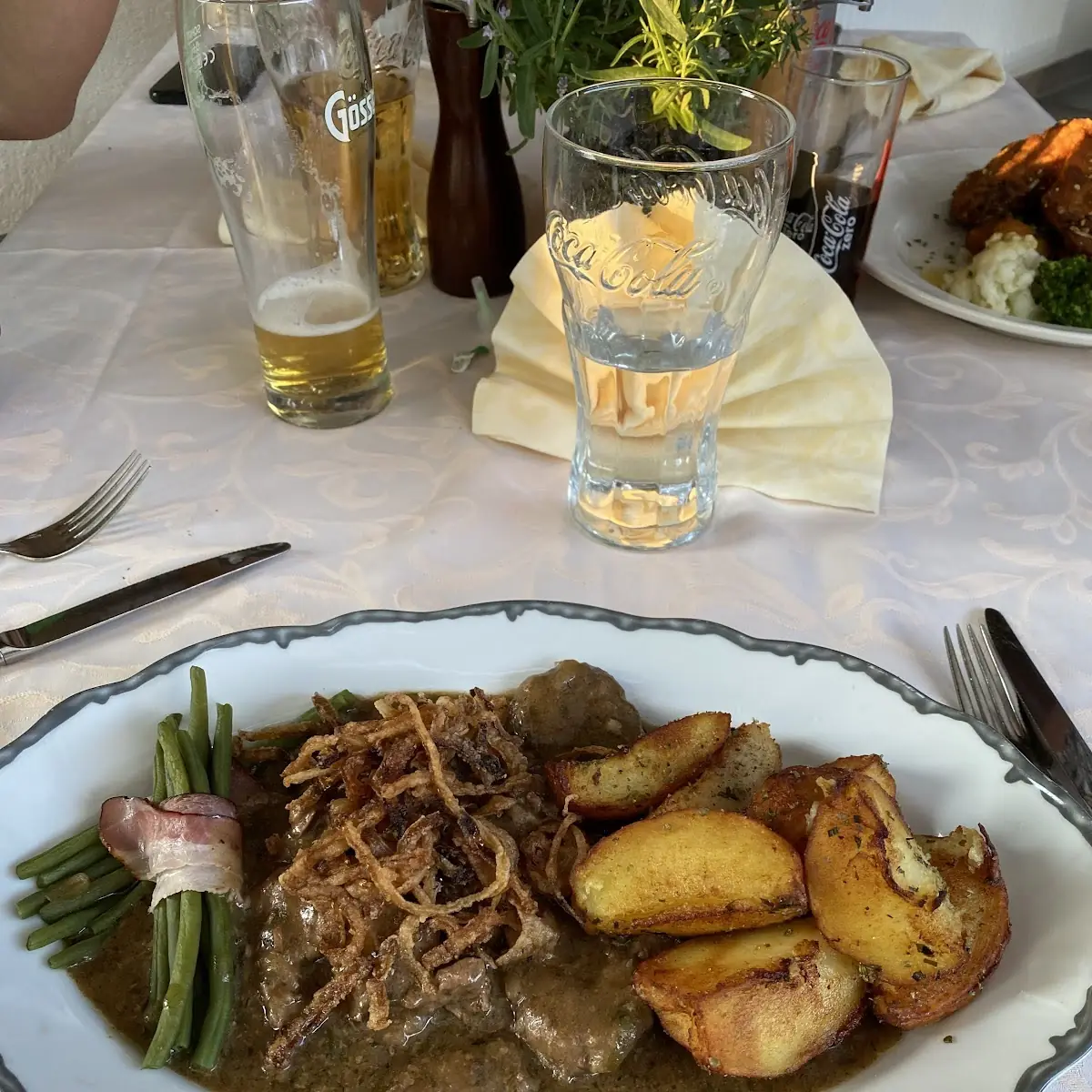Gedünsteter Zwiebelrostbraten