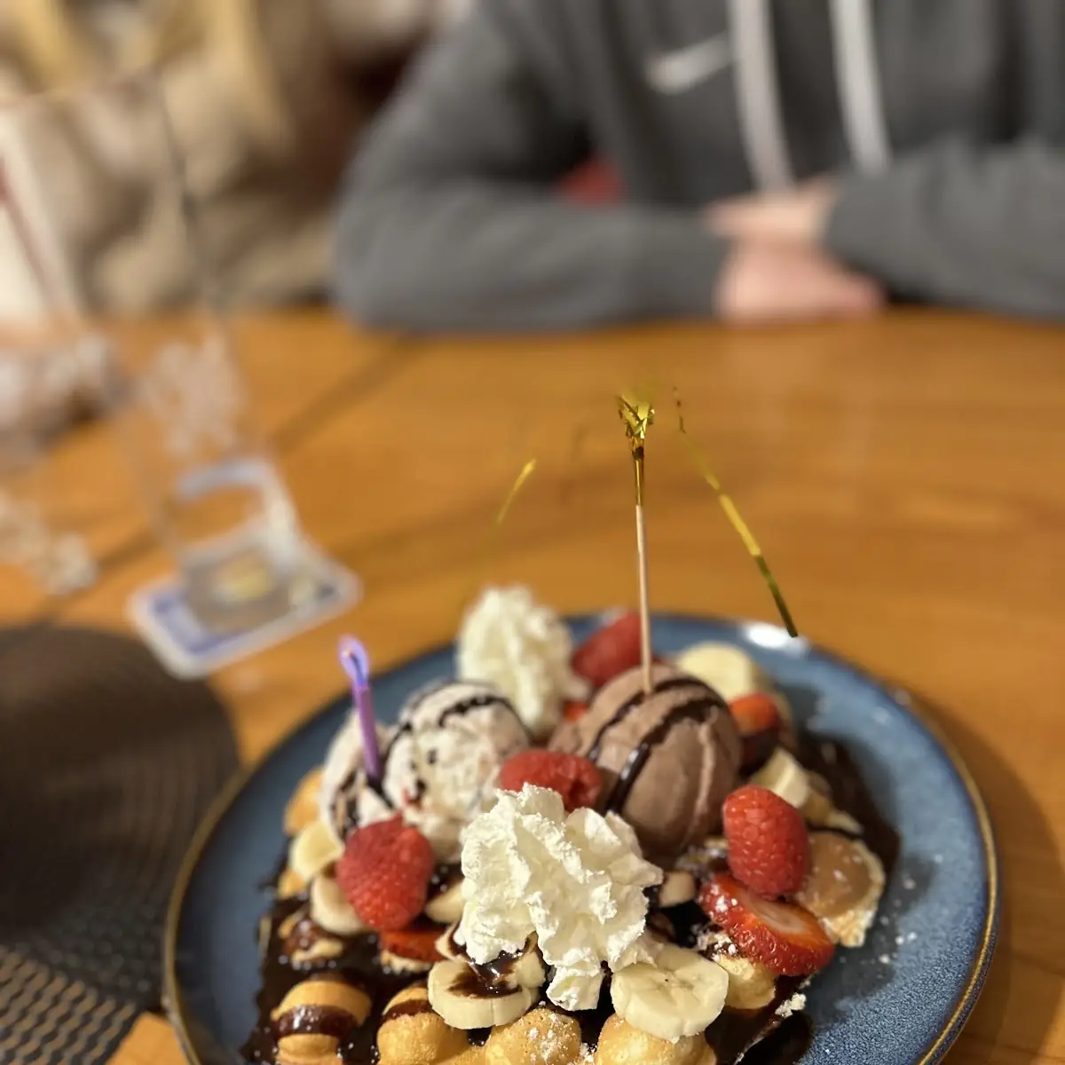 Bubble-waffel Mit 1 Kugel Eis