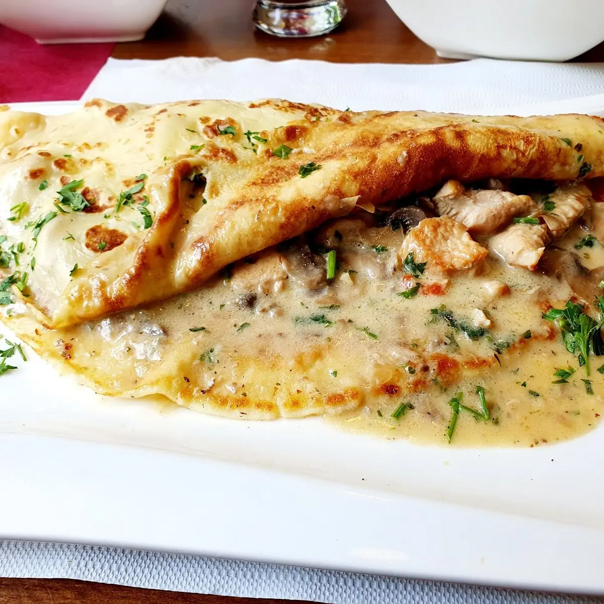 Pala Gefüllt Mit Putenragout