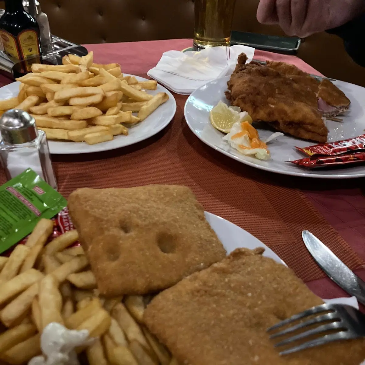 French Fries with Cheese and Cordon Bleu