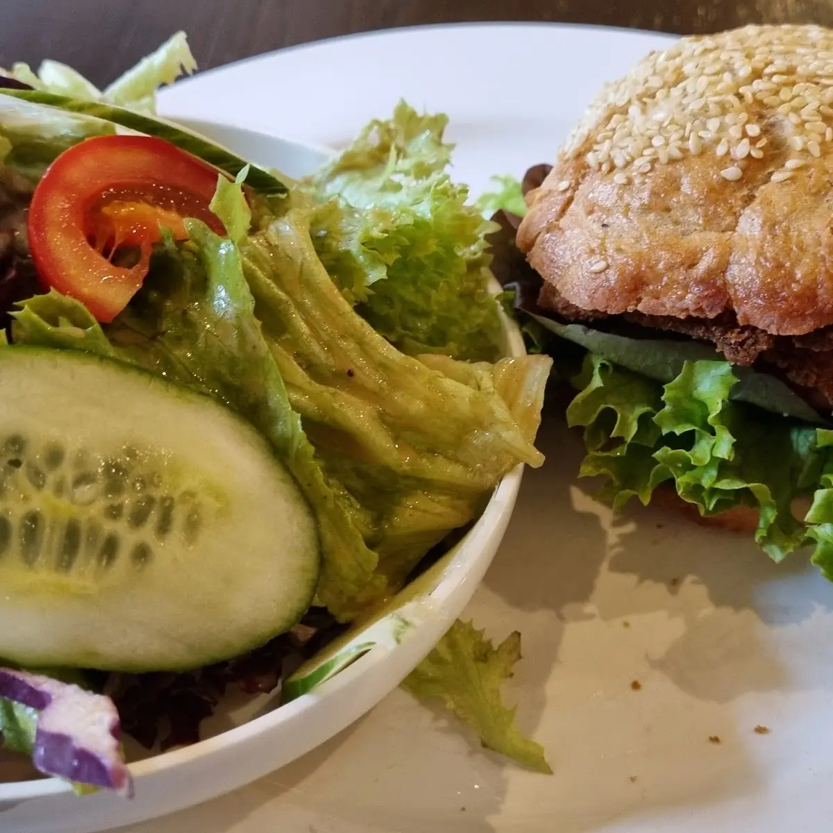 Schwefelporling Chick'n Burger