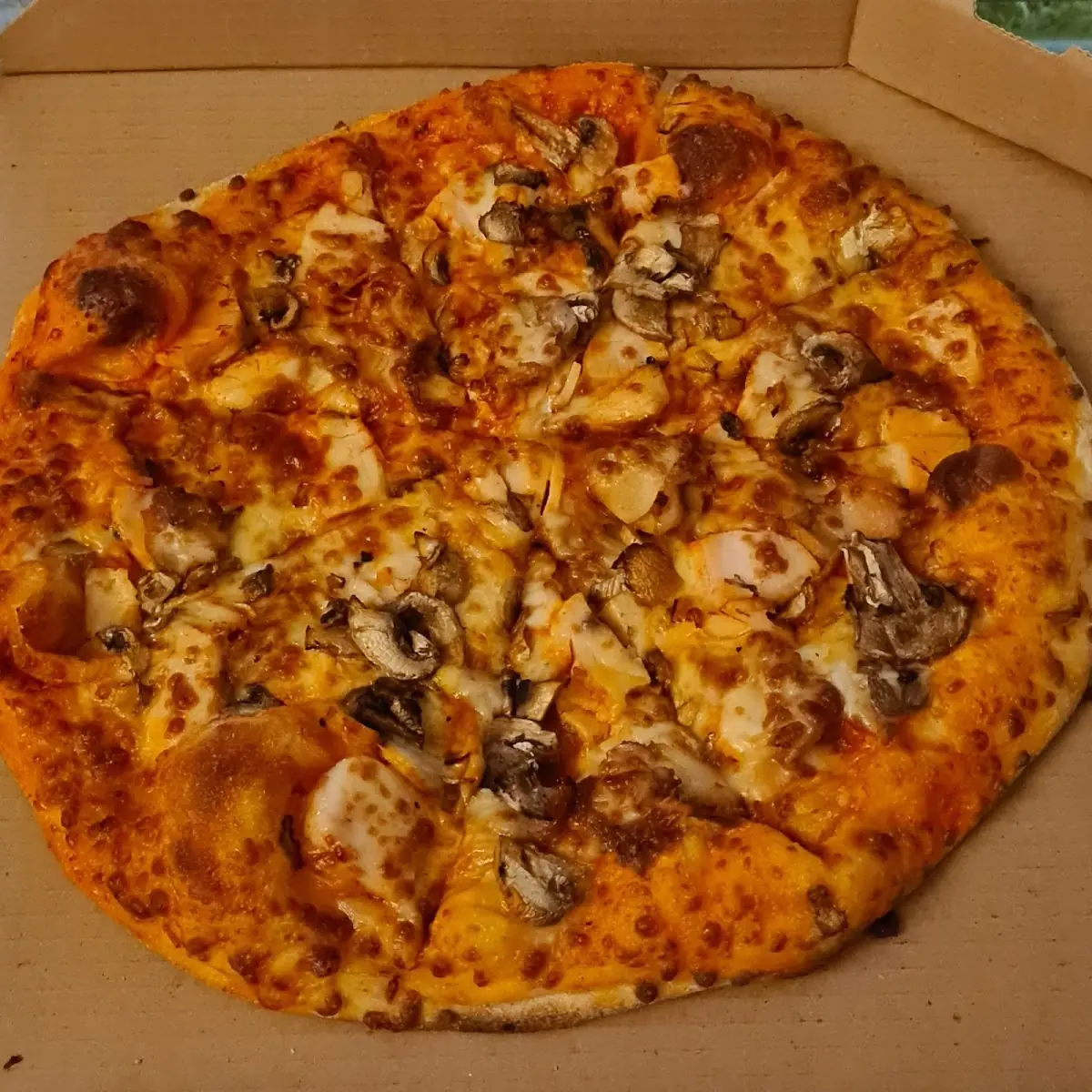 Pizza Mit Kebabfleisch Putenbrust Champignons Und Zwiebeln
