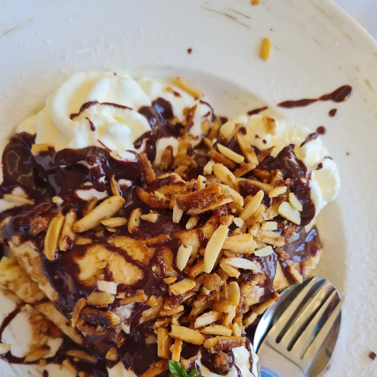 Omlette Mit Eis Schlag Und Mandeln