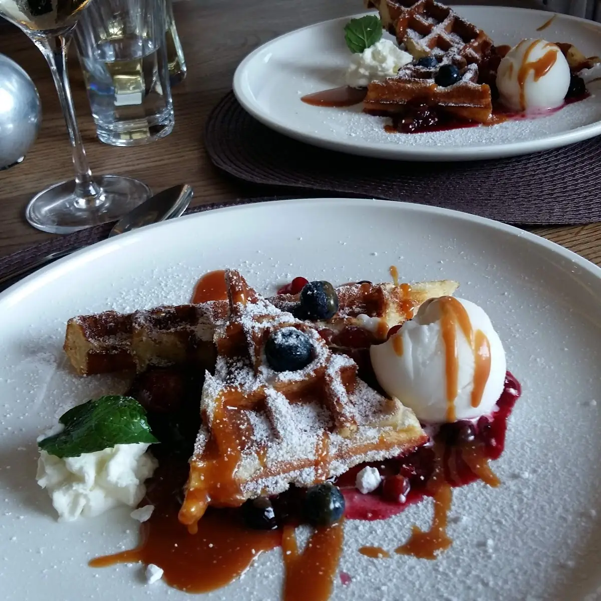 Waffel Mit Eis