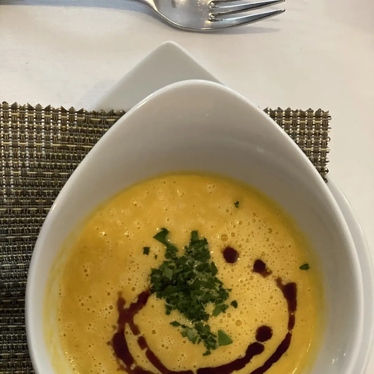 Pumpkin Soup with Dandelion