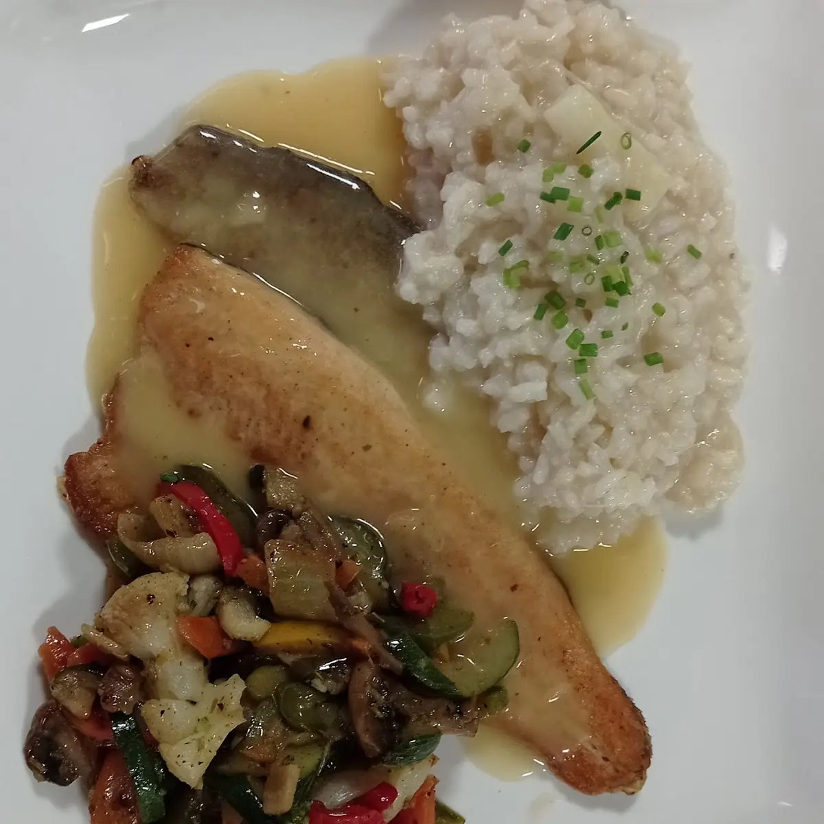 Lachsforelle Mit Spargelrisotto