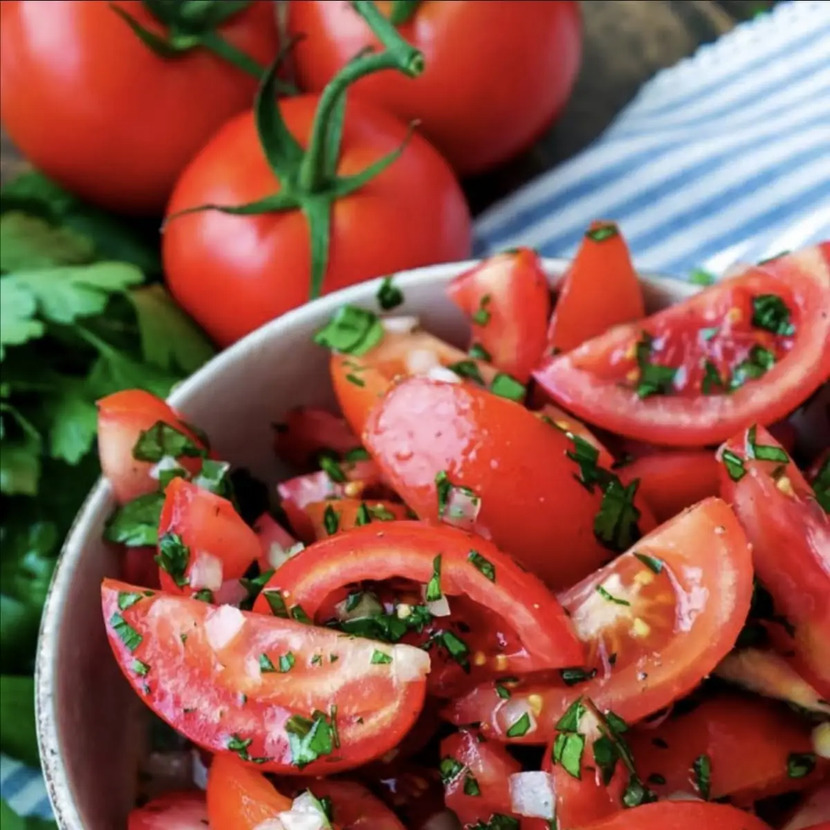 Tomatensalat, Pizzeria Amici