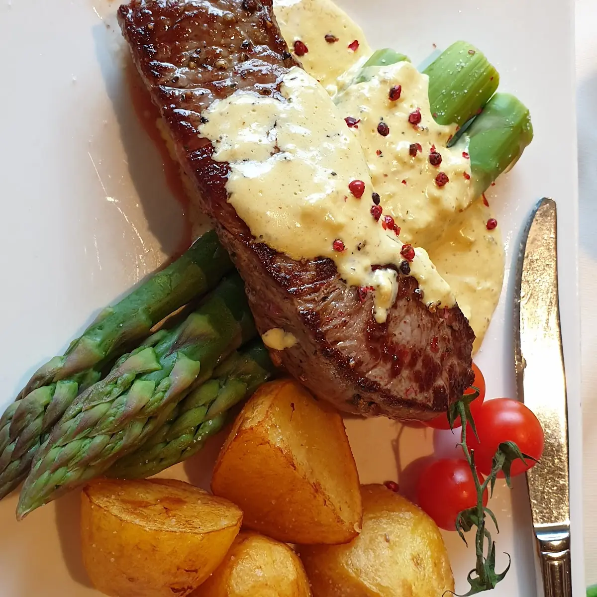 Rumpsteak Mit Zweierlei Spargel