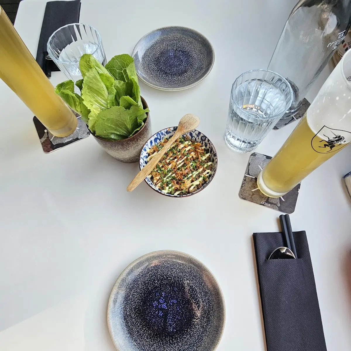 Hikiniku with Lettuce Wraps & Radlers to Drink