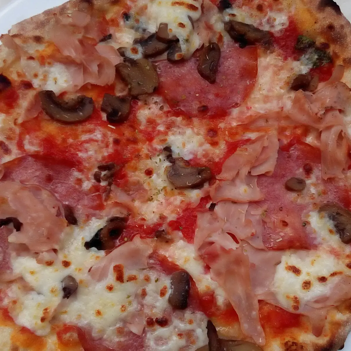Pizza Mit Schinken Champignons