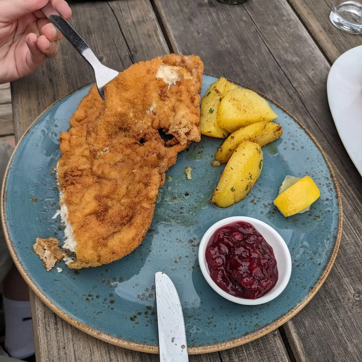 Wiener Schnitzel, Berggasthof Huggenberg