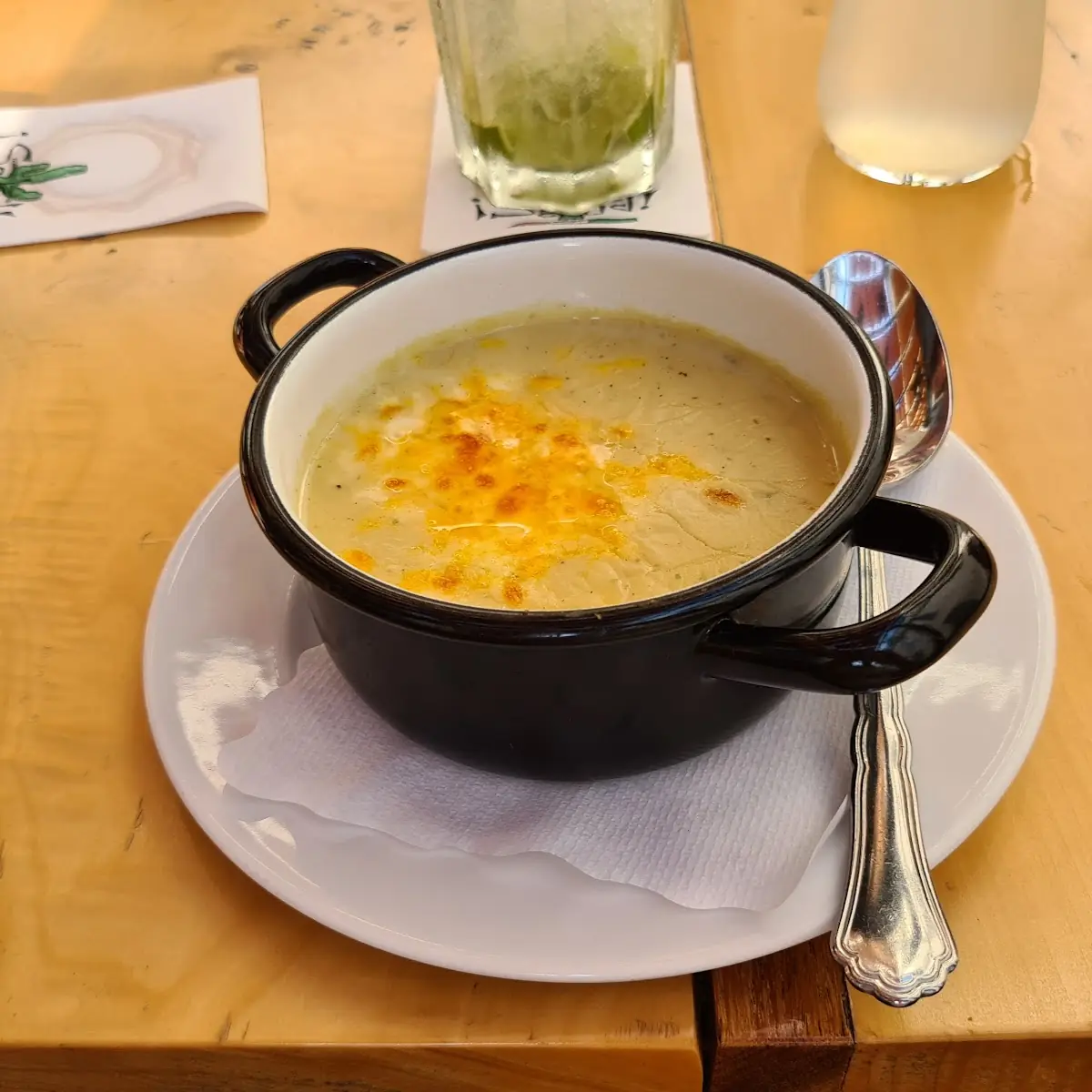 Überbackene Kartoffelsuppe Mit Cheddar