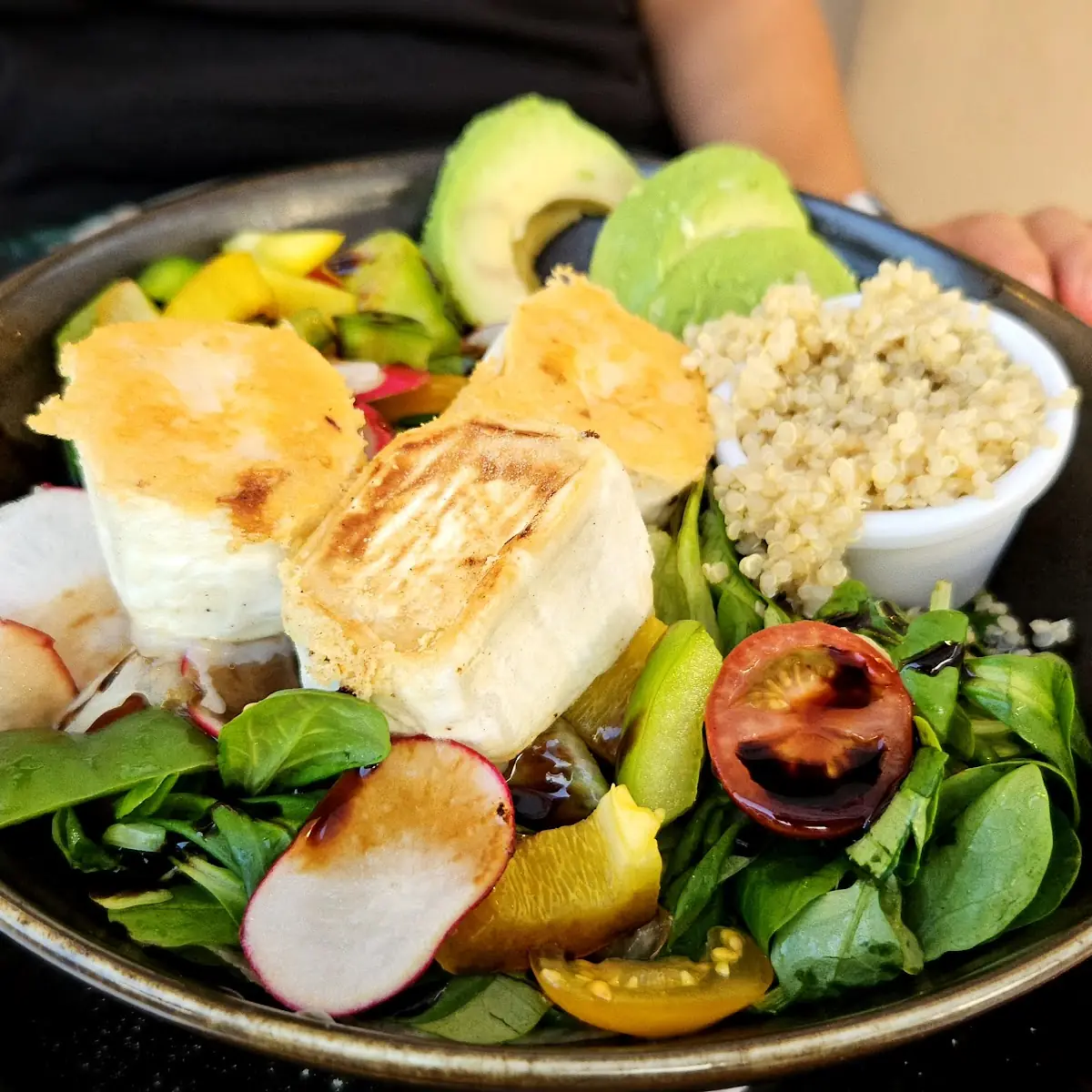 Salat Mit Ziegenkäse Schafskäse Bulgur Avocado Etc