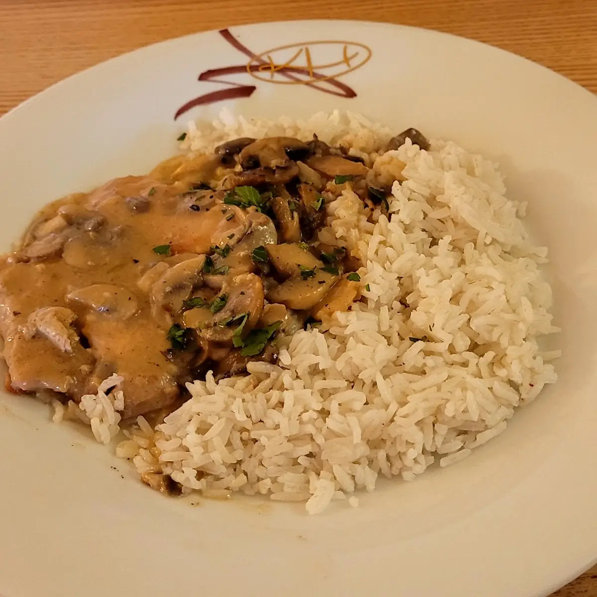 Champignonschnitzel Mit Reis