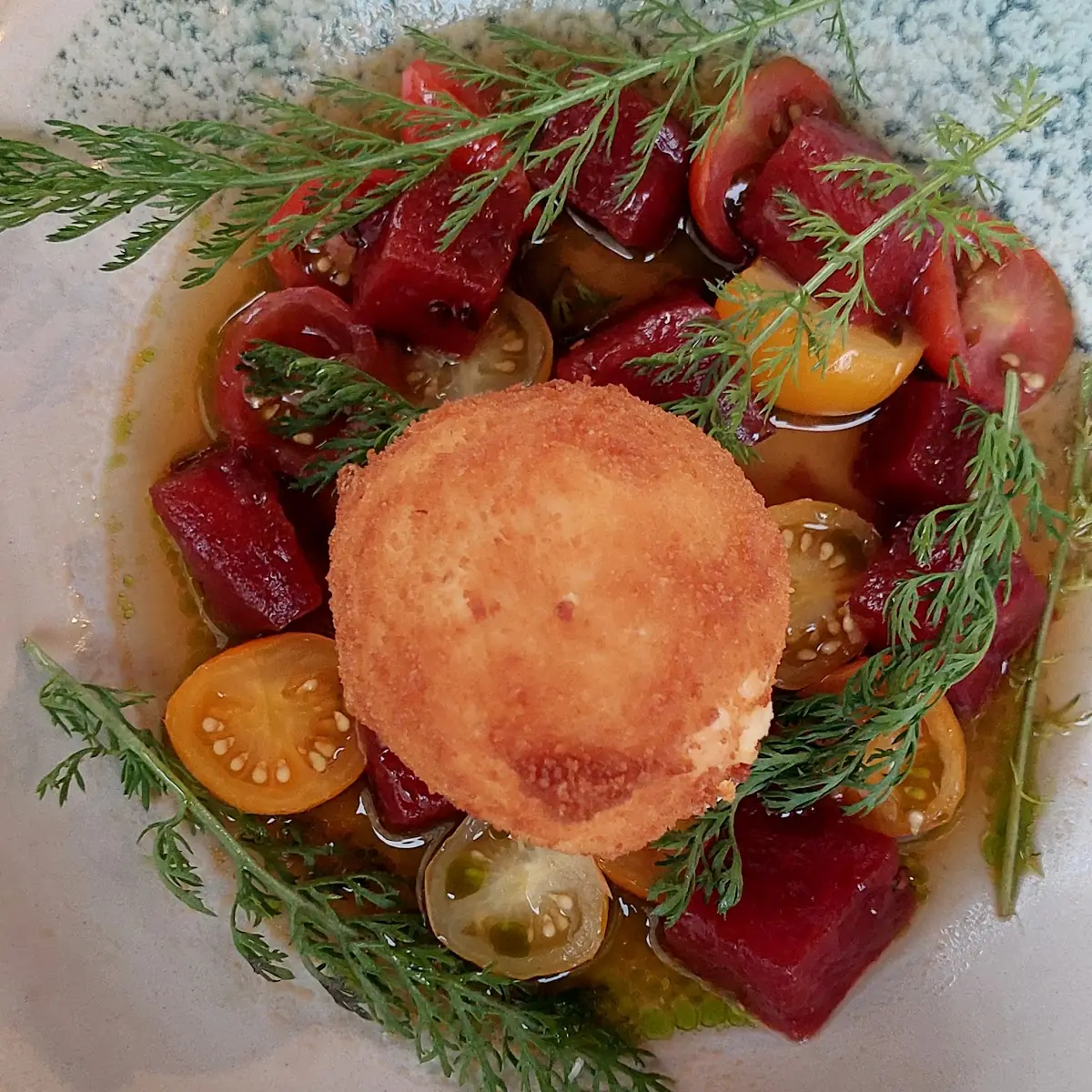 Ziegenkäse Wassermelone Paradeiser, ASPIC