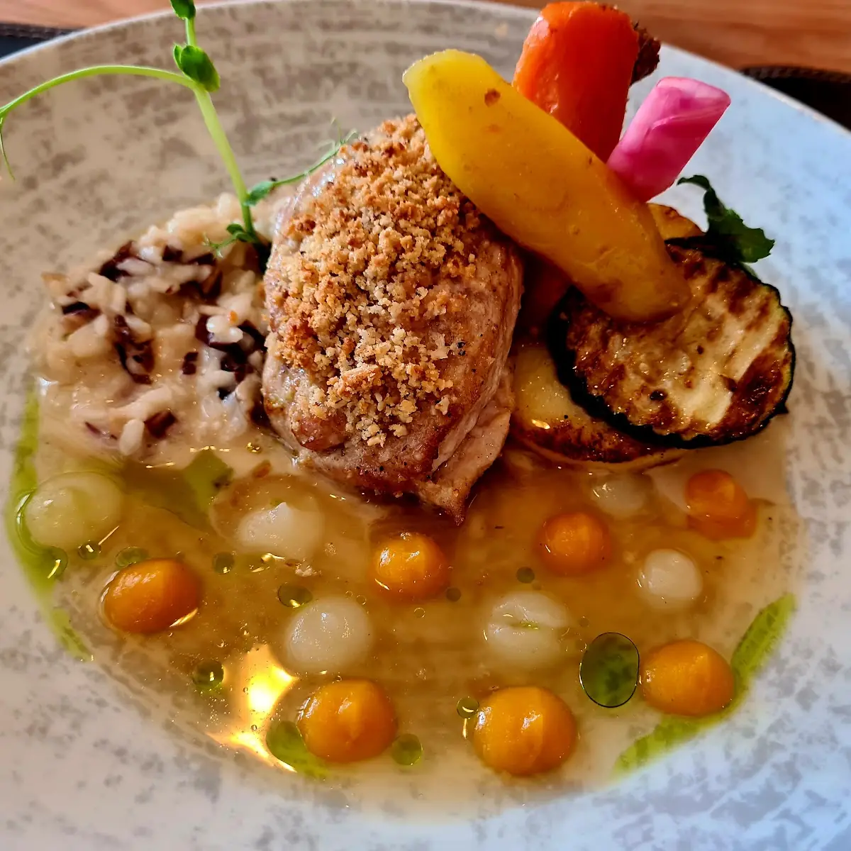 Weidehuhnbrust Mit Risotto